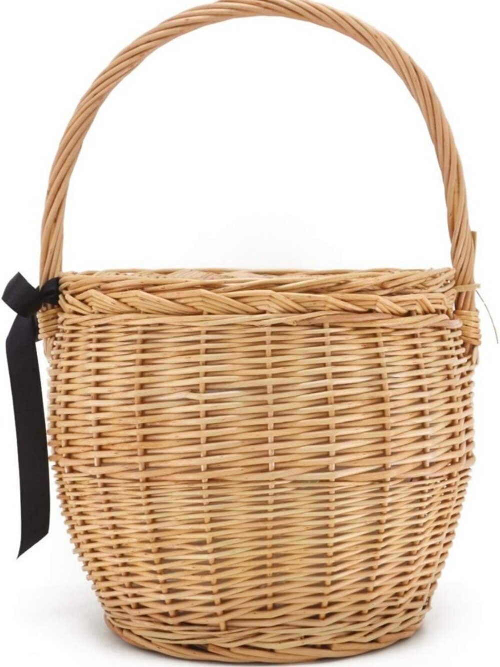 Handmade Wicker Basket Bag | Straw Rattan Bamboo Handbag with Lid for Women